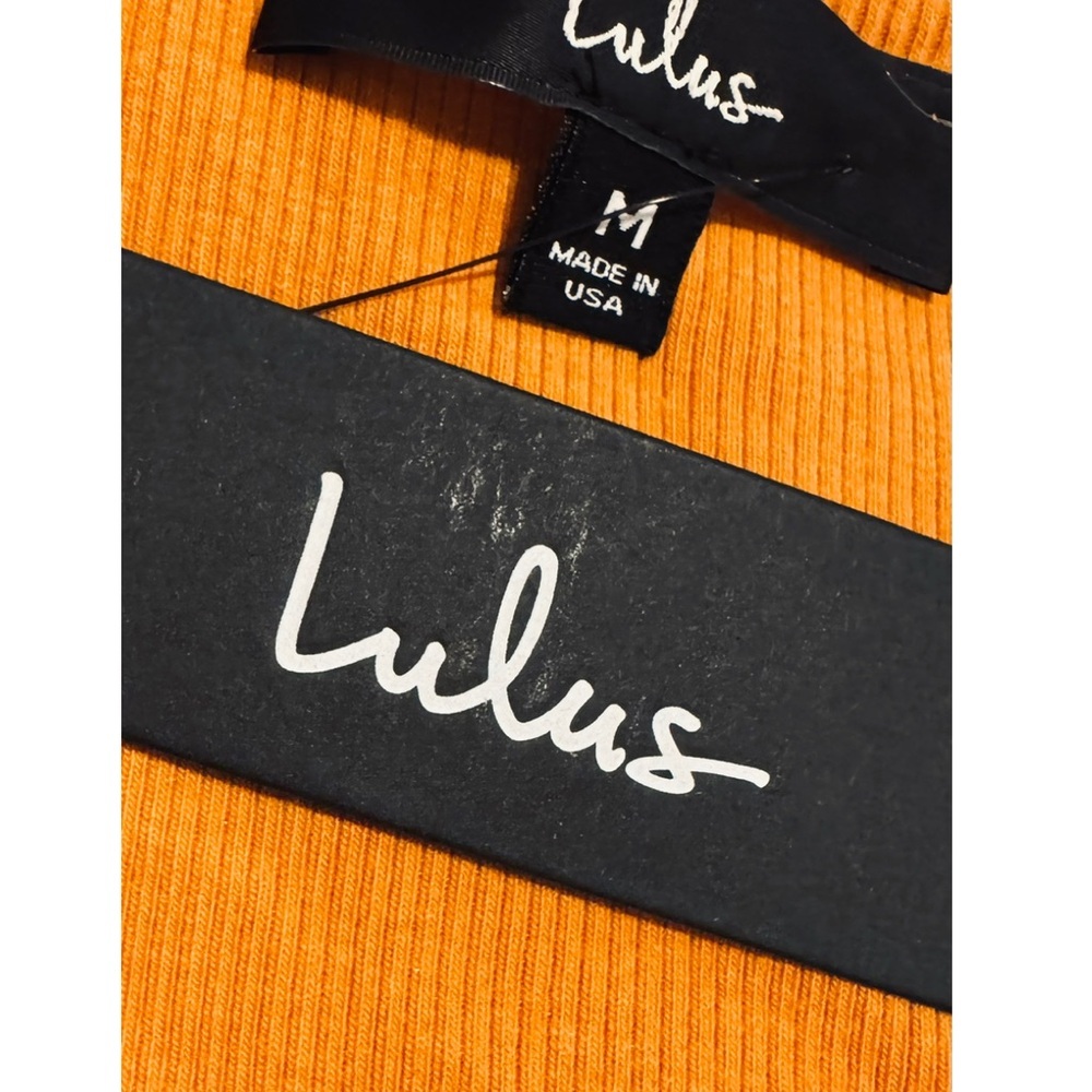 NWT Lulu's Orange Twist  Midi Dress - Picture 3 of 5